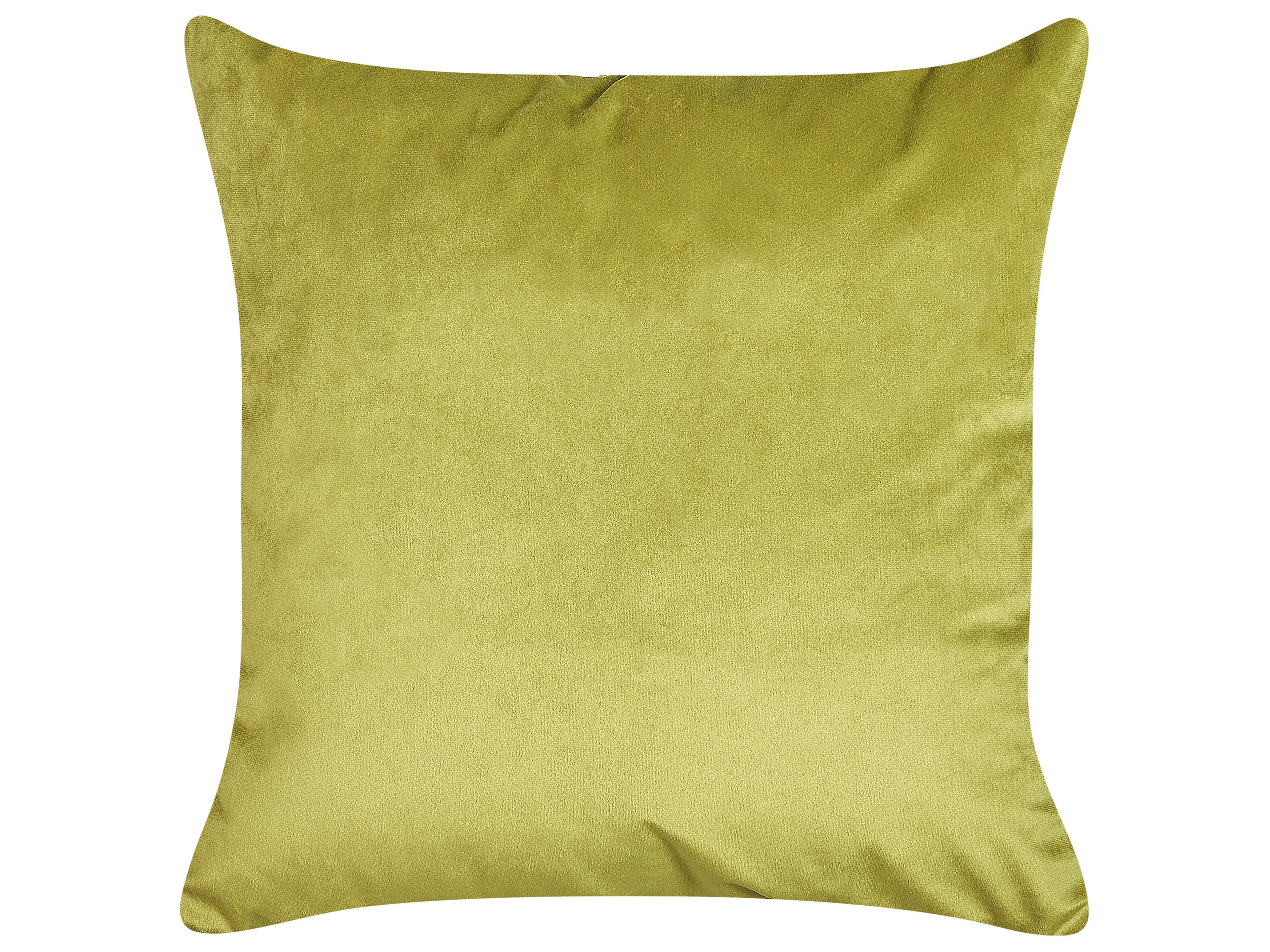 Set van 2 sierkussens AEONIUM Fluweel 45 x 45 cm Olijfgroen abstract patroon