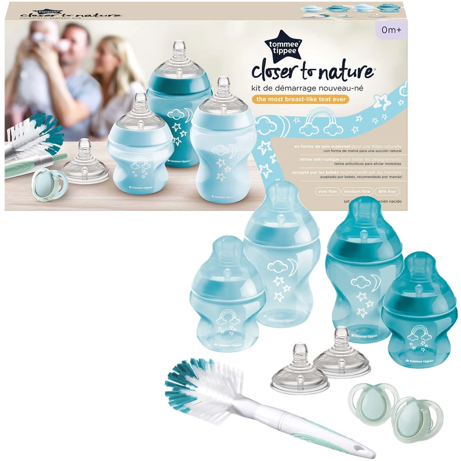 Tommee Tippee Starterset Closer to Nature für Neugeborene in blau