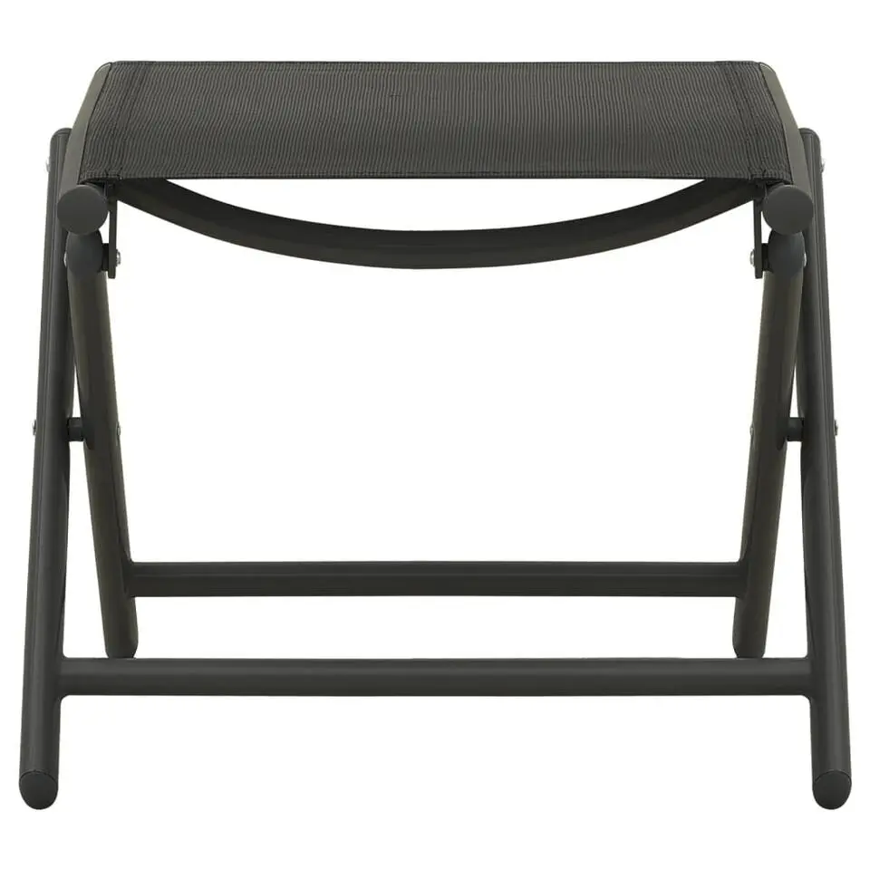 vidaXL - Loungeset - Zwart - Aluminium