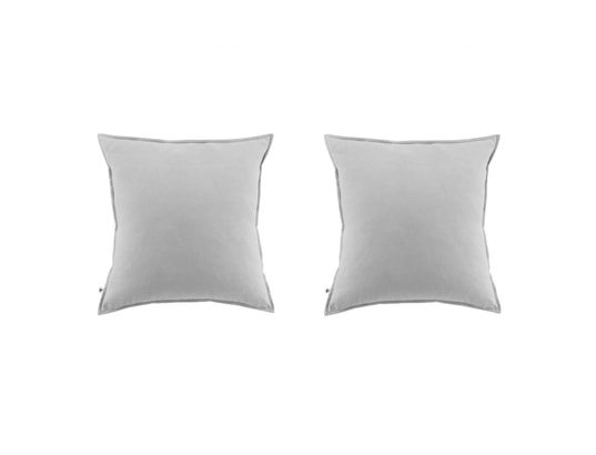 TERRE DE NUIT - Taie d'oreiller Lot de 2 taies d'oreiller flanelle gris 50x70 cm