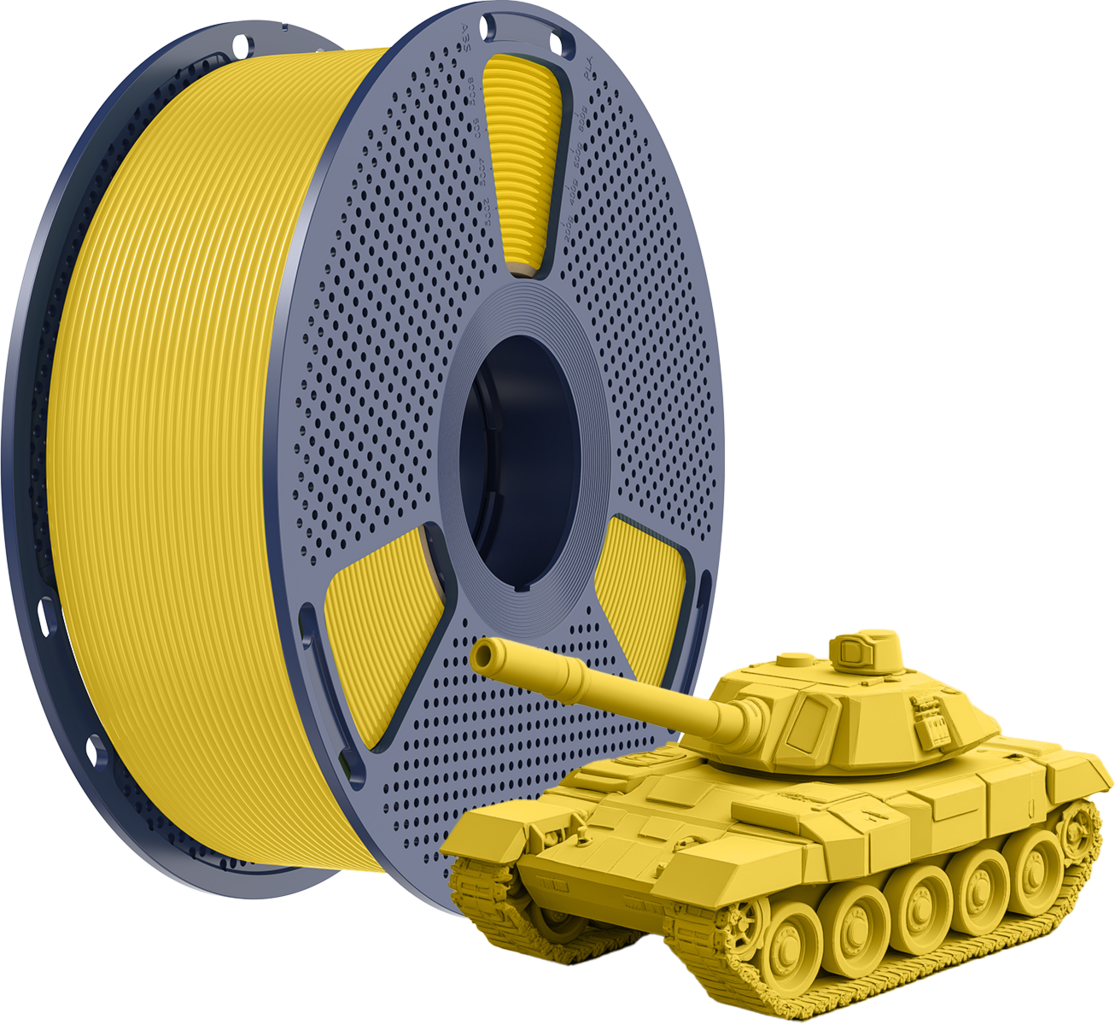 SUNLU  High-Speed PLA+ Yellow, 1,75 mm / 1000 g    Robustes PLA für Druckgeschwindigkeiten von bis zu 600 mm/s in Yellow