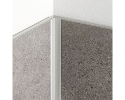 Aluminium L-profiel, mat zilver, 12x12x2600 mm