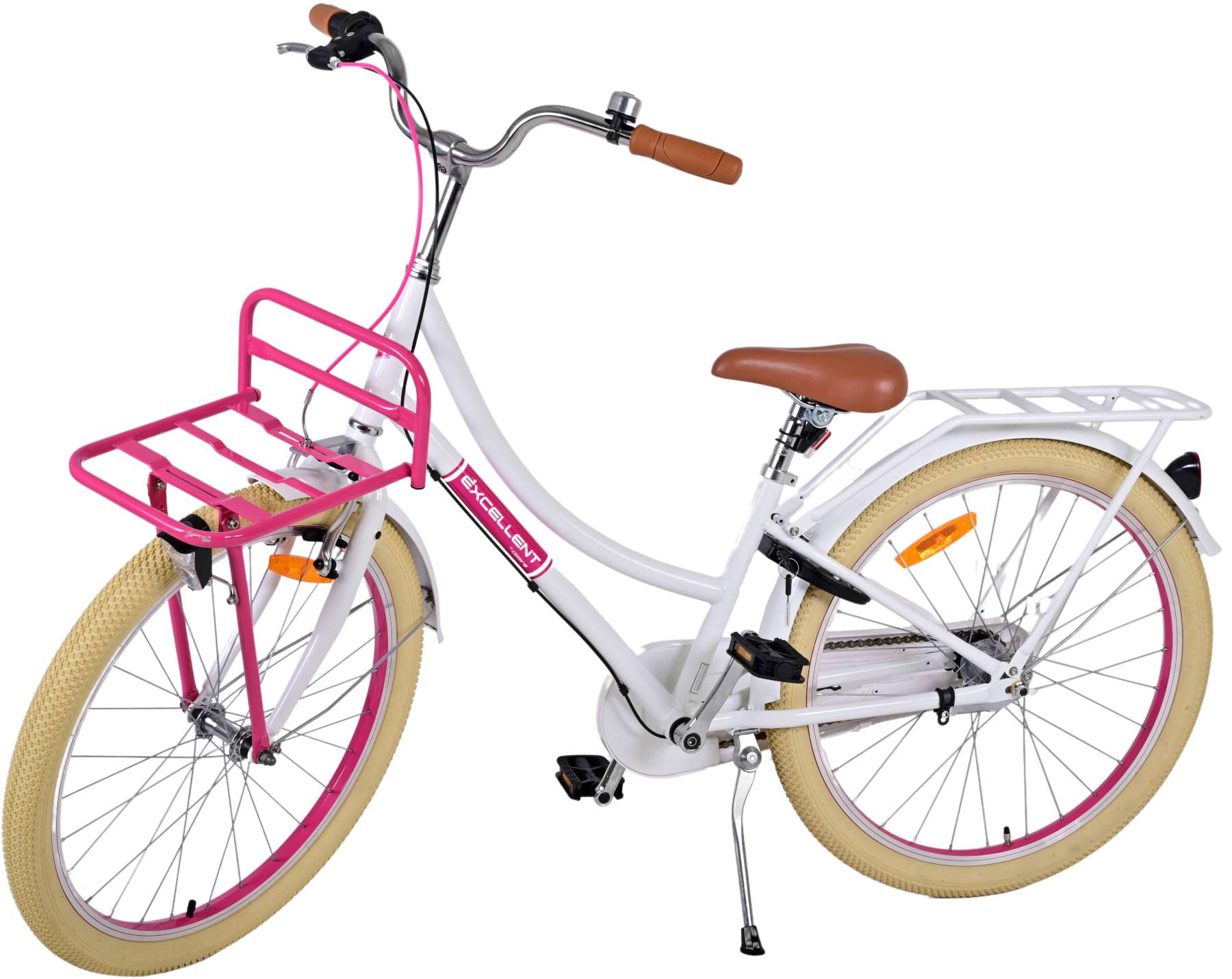 TPFSports Excellent Kinderfahrrad - Mädchen - 24 Zoll - 3 Gänge - Rücktritt + Handbremse - Schwarz
