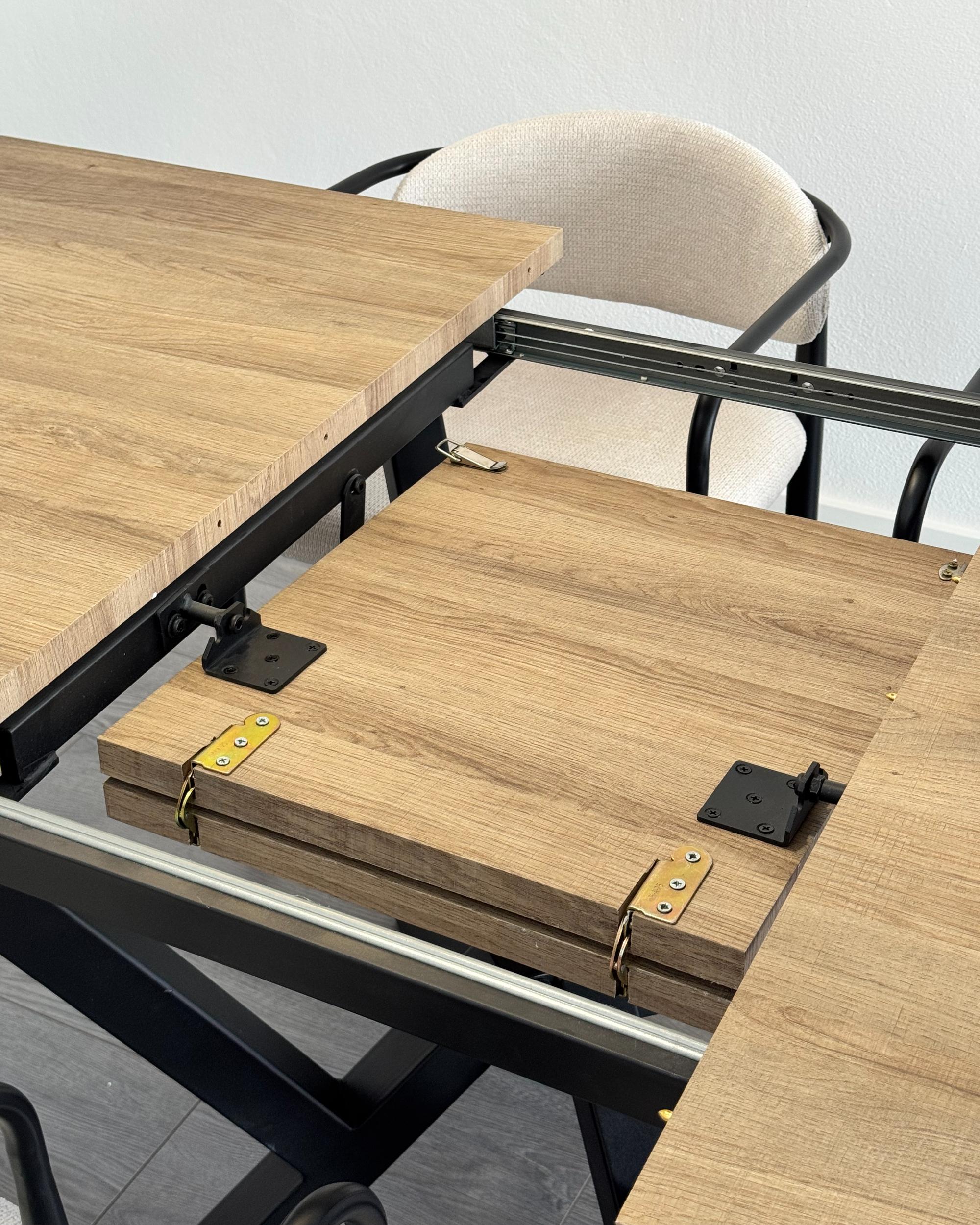 Eettafel uitschuifbaar ANSELL Lichtbruin 90 cm 160/200 cm