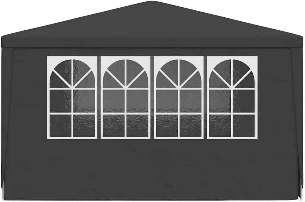 vidaXL Profi Partyzelt mit Seitenwänden UV-beständig Wasserbeständig Pavillon Festzelt Gartenpavillon Gartenzelt Garten Bierzelt 4x4m Anthrazit 90g/m²