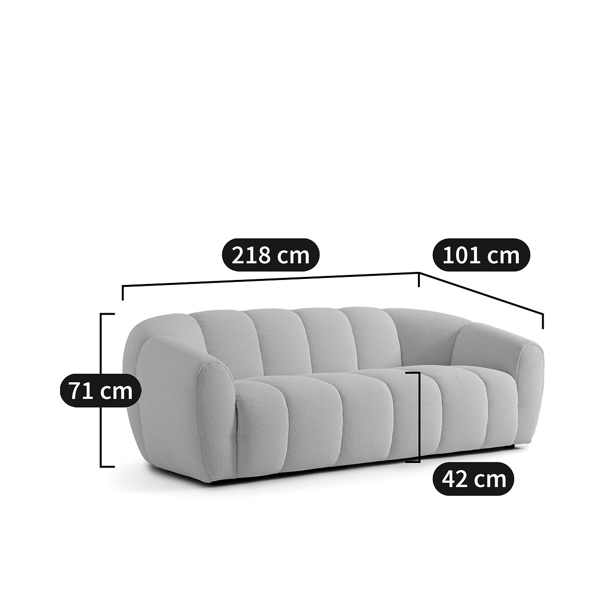 AM.PM<br>Banco em chenille, Tylan