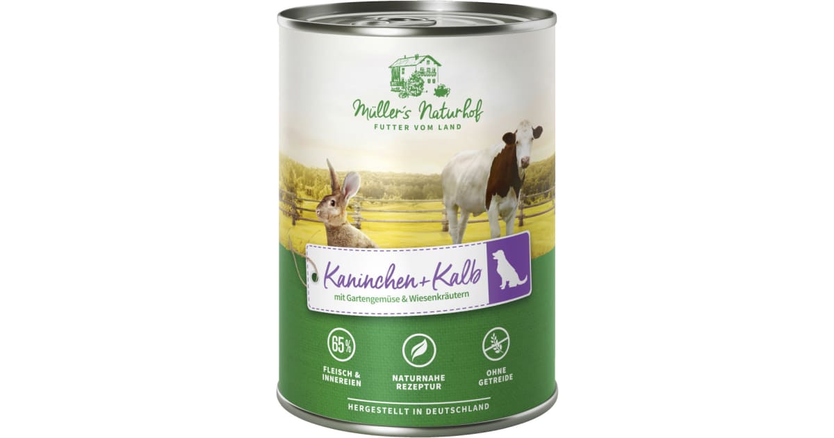 Müller's Naturhof Hund Kaninchen   Kalb