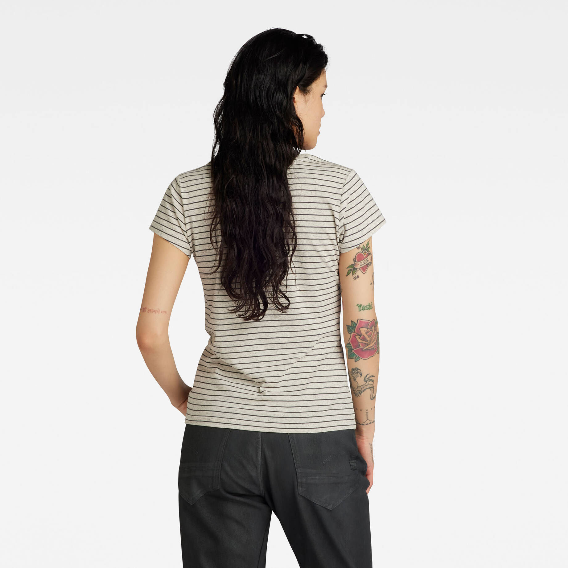 G-Star RAW| Damen T-Shirt STRIPE EYBEN SLIM V T 2.0
