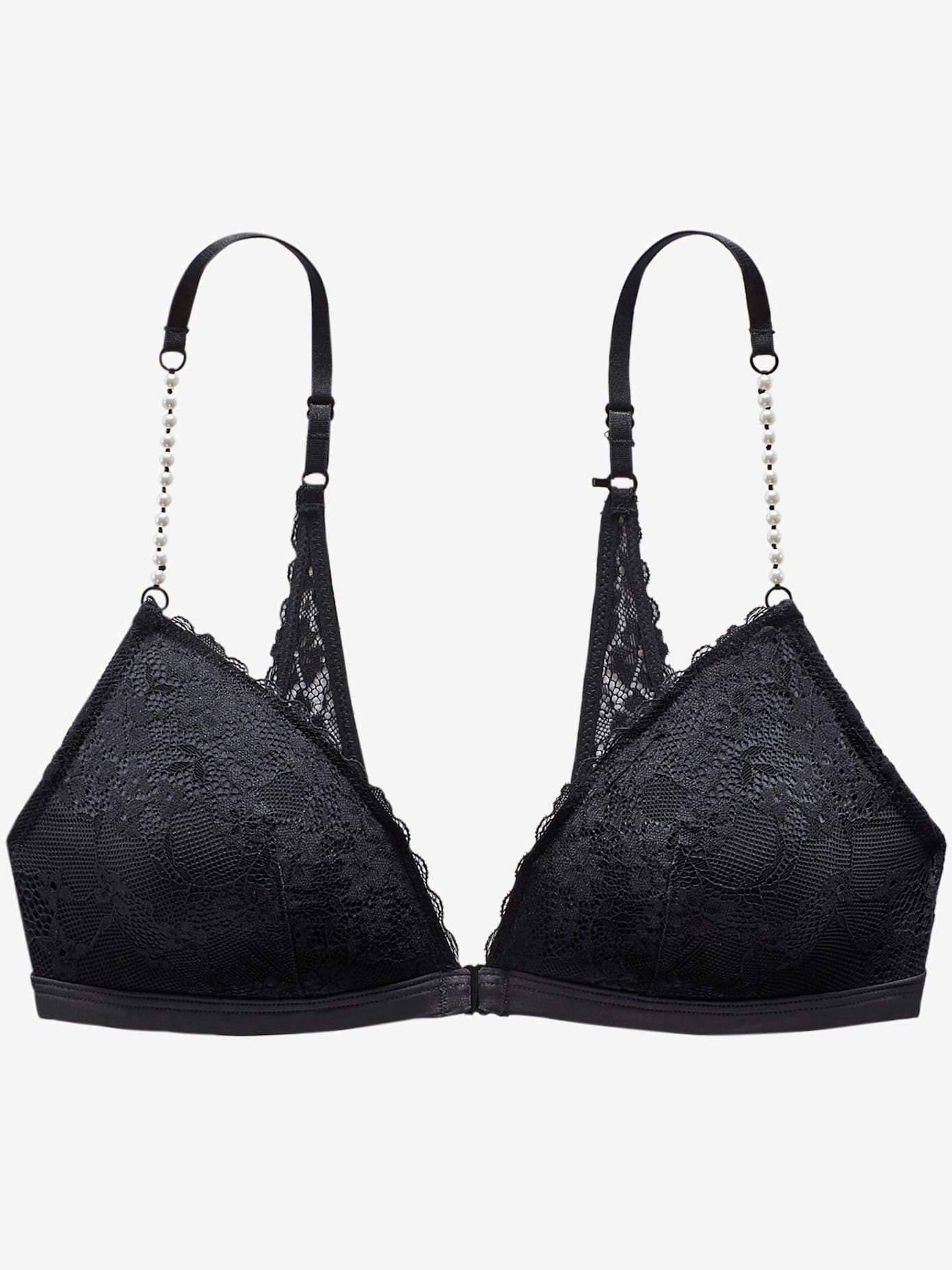 Soutien-gorge bralette extravagant avec bretelles en perles