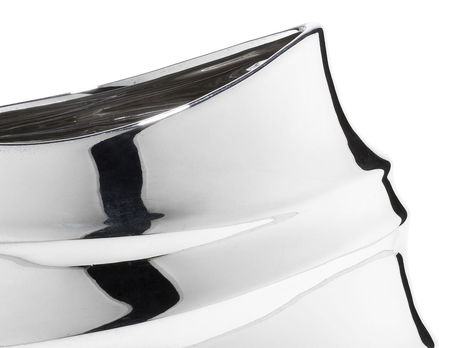 casaNOVA Vase 26 cm silberfarbig Hochglanz