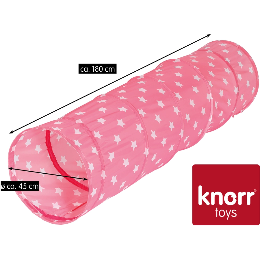 knorr toys® Spieltunnel pink white stars
