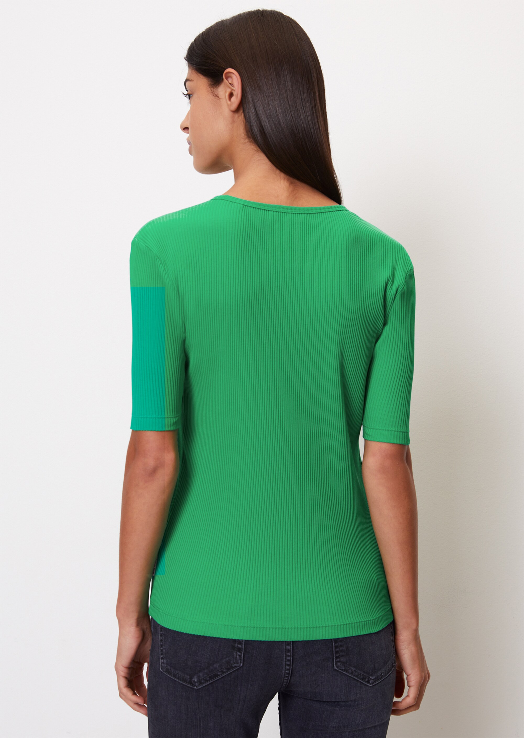 T-Shirt slim aus Ripp-Jersey