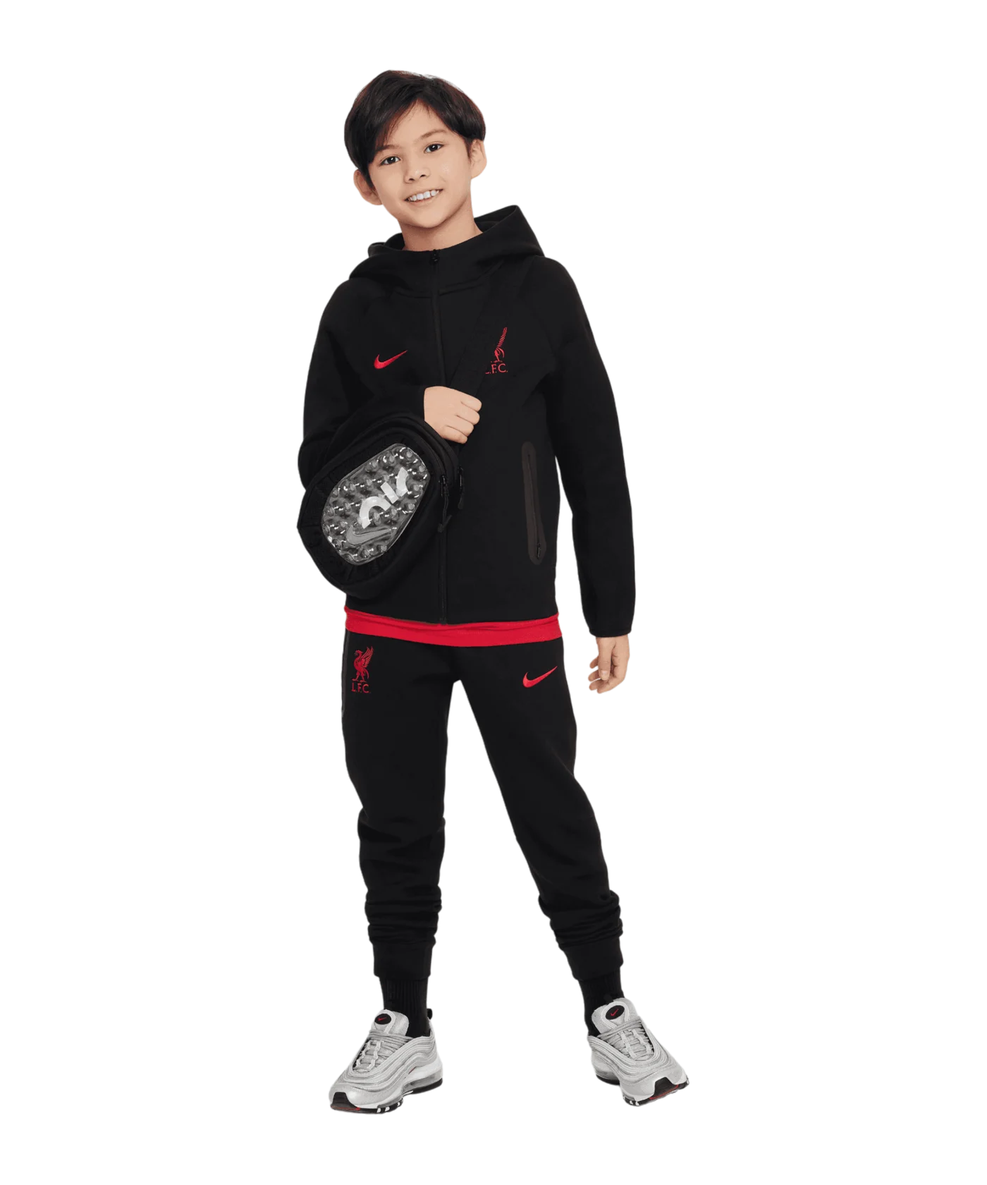 Nike FC Liverpool Tech Fleece Trainingshose Kids Schwarz F010