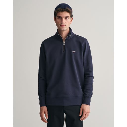 GANT Shield Half Zip Sweatshirt, Evening Blue, 3XL