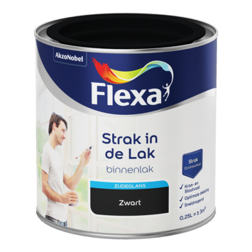 Flexa Strak in de Lak binnenlak zijdeglans zwart 250 ml