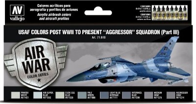 Vallejo - Model Air Maling Sæt - Usaf Aggressor Part 3 - 8X17 ML