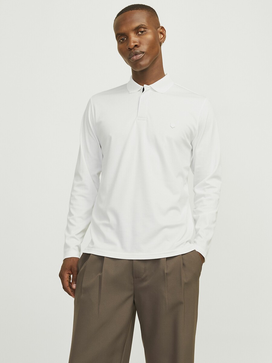 JACK & JONES<br>Camisa polo reta de manga comprida