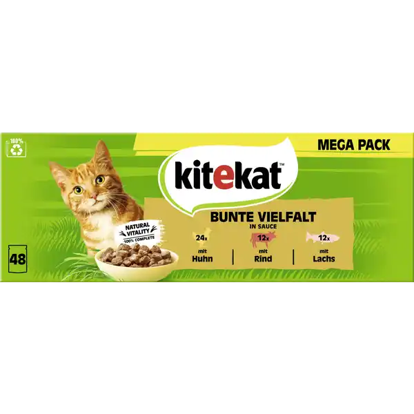 Katze Nassfutter Portionsbeutel Bunte Vielfalt in Sauce