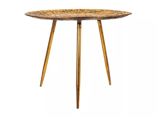 Table basse en métal doré 54.5x54.5x40h