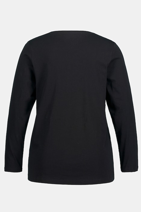 Basic Shirt, Knopfleiste, regular, Langarm