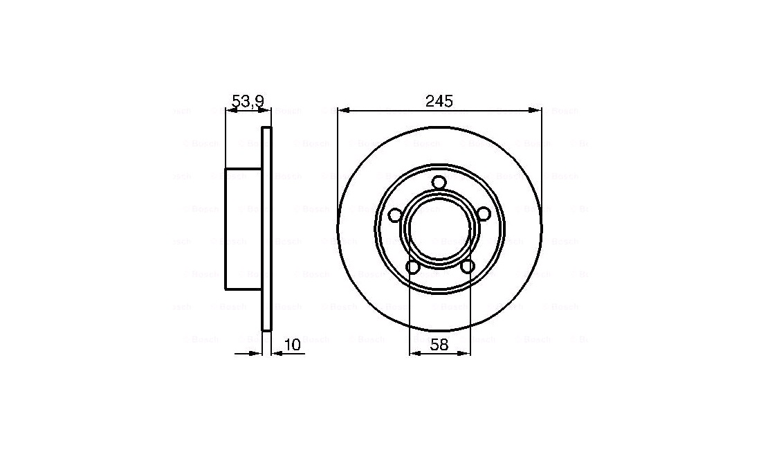 Bremseskive 245 x 10 mm