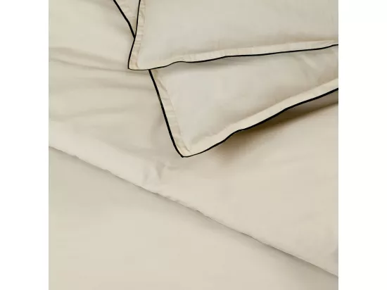 Parure de lit 2 personnes en satin de coton unie 260x240cm