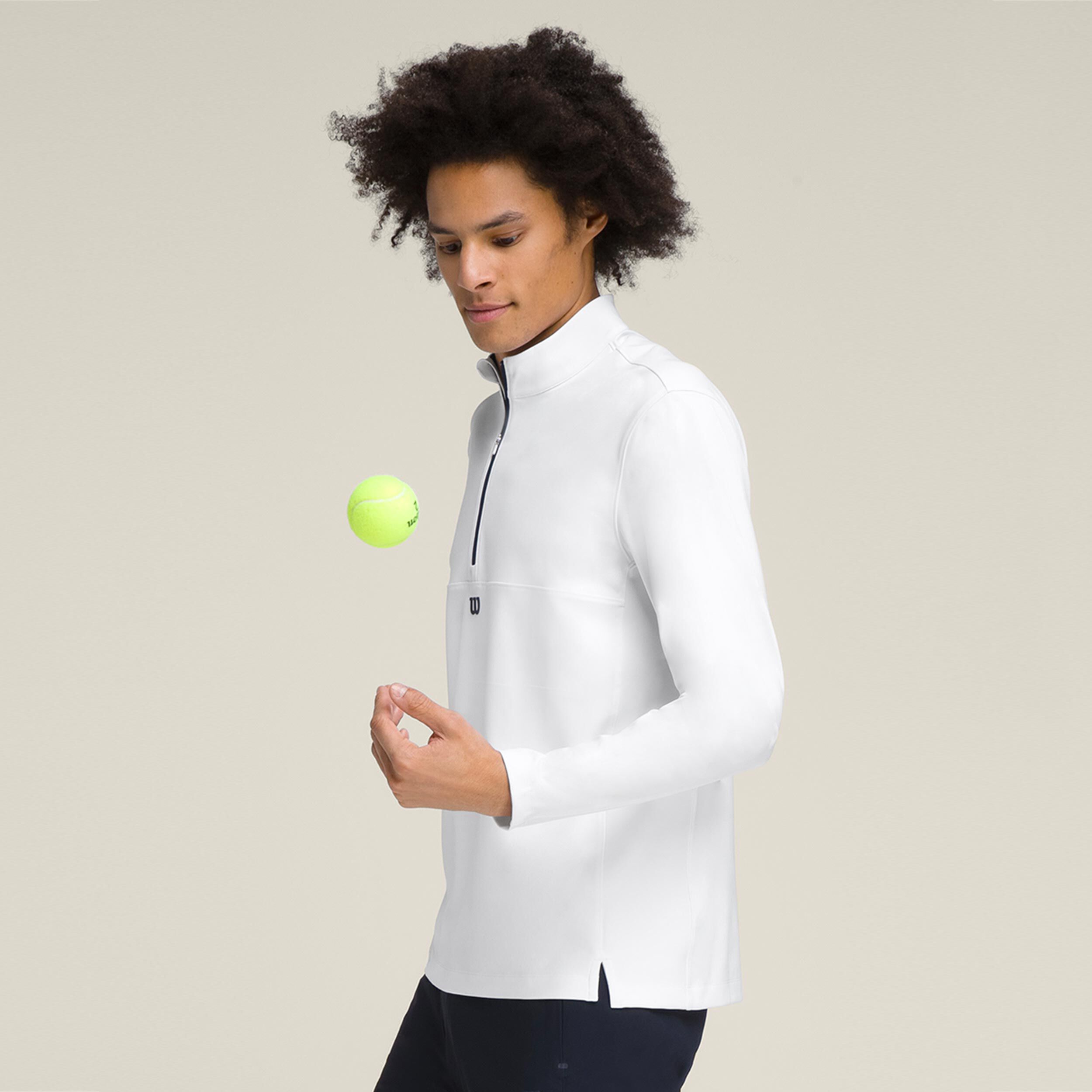 Wilson Elevate Performance Haut Manches Longues Hommes - Blanc