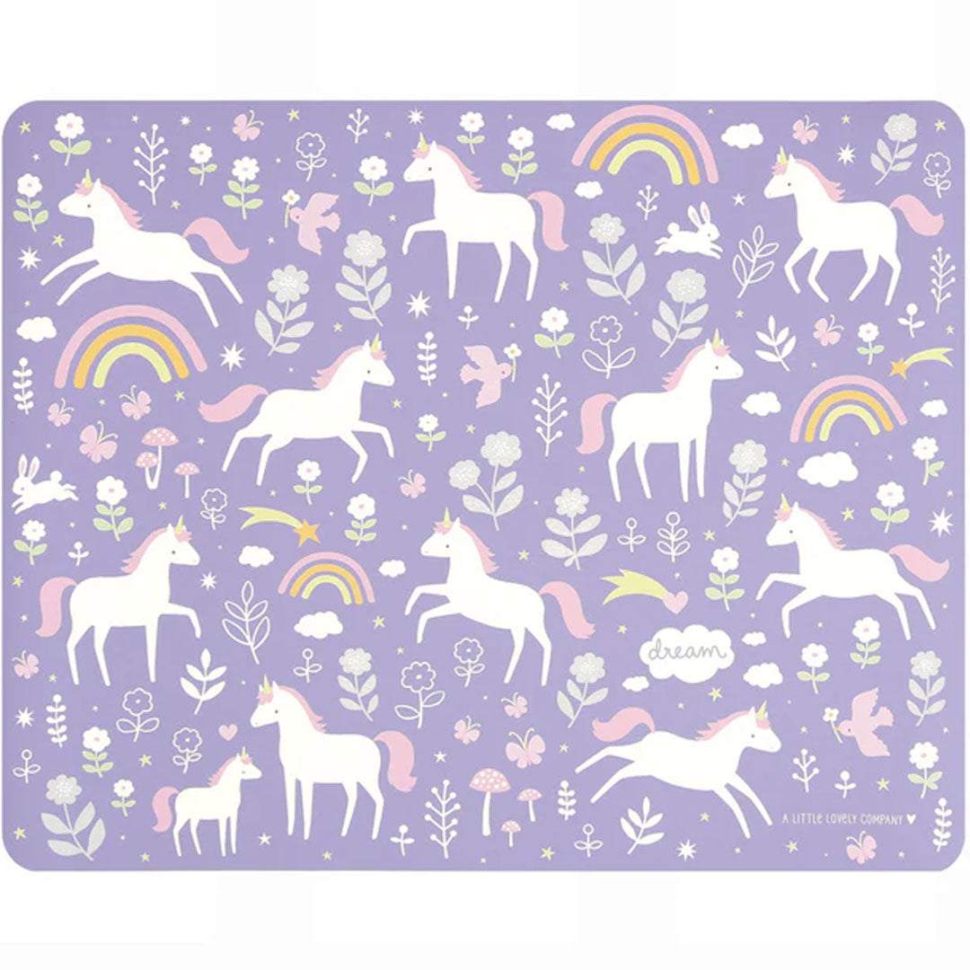 A little lovely company placemat unicorn dreams