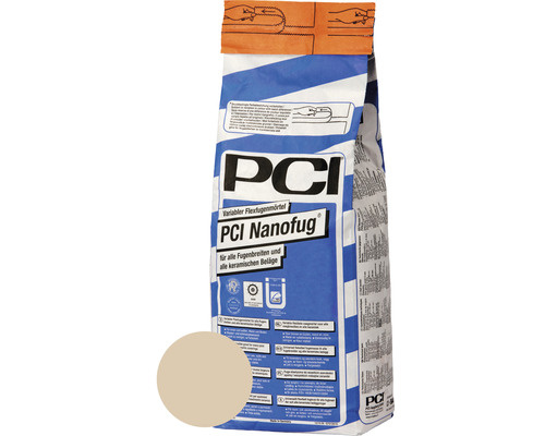 PCI Nanofug® variabele flexibele voegmortel voor aardewerk- en steengoedbedekkingen, Bahama Beige, 4 kg