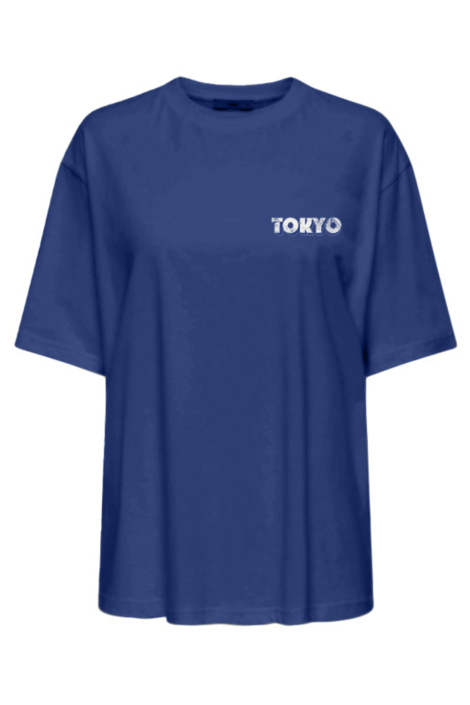 Only blauwe dames t-shirt