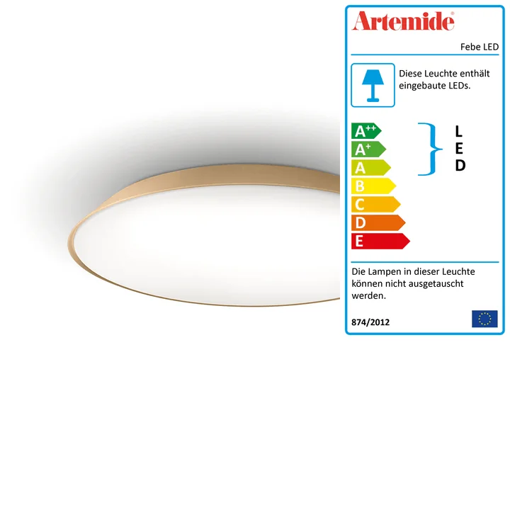 Artemide - Febe LED-Wand- und Deckenleuchte, Ø 61 cm, dove grey