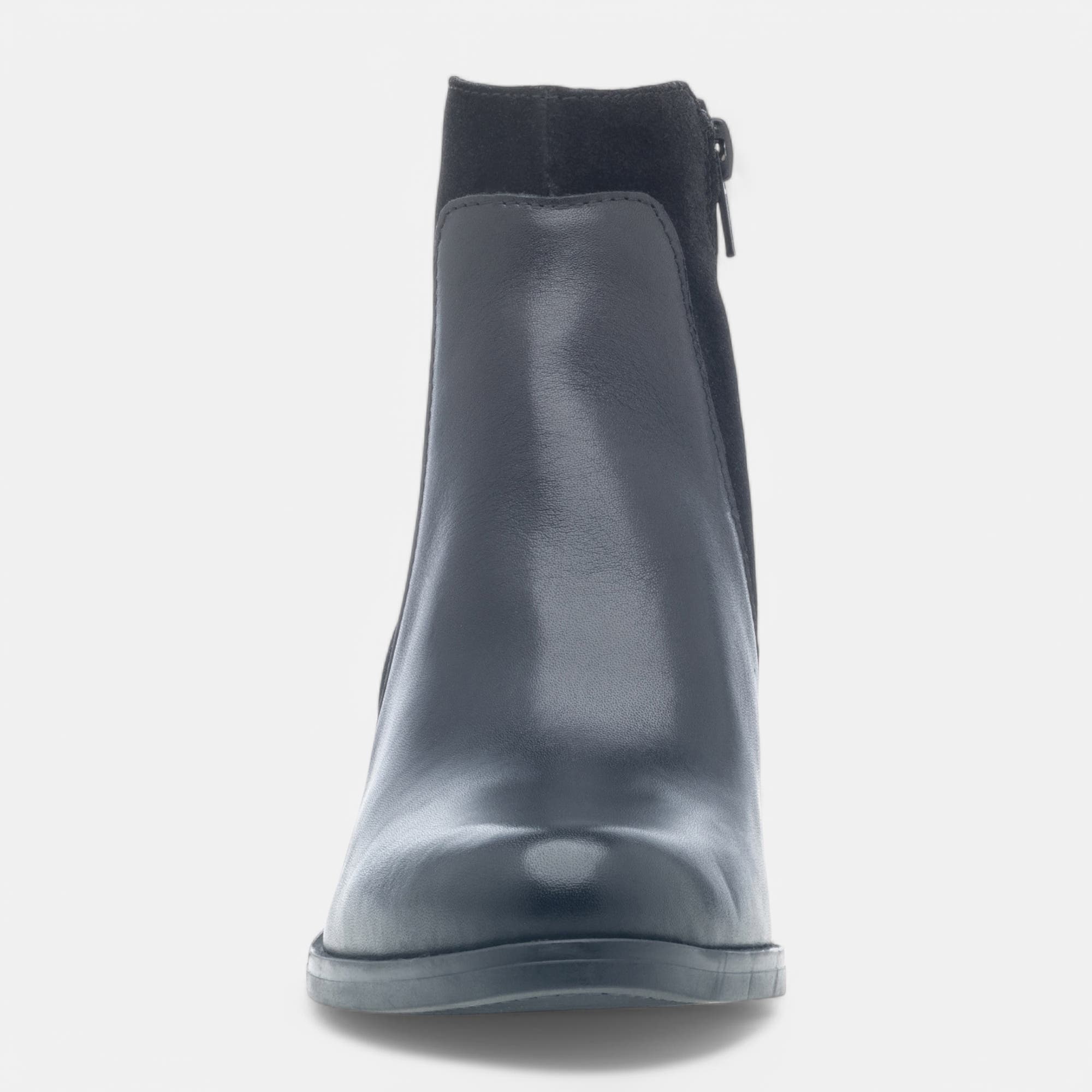 Bottines à talon Femme en cuir noir