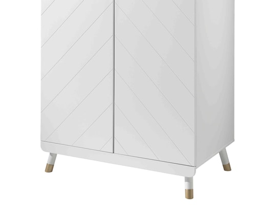 TERRE DE NUIT - Armoire enfant Armoire 2 portes en bois blanc 2 portes