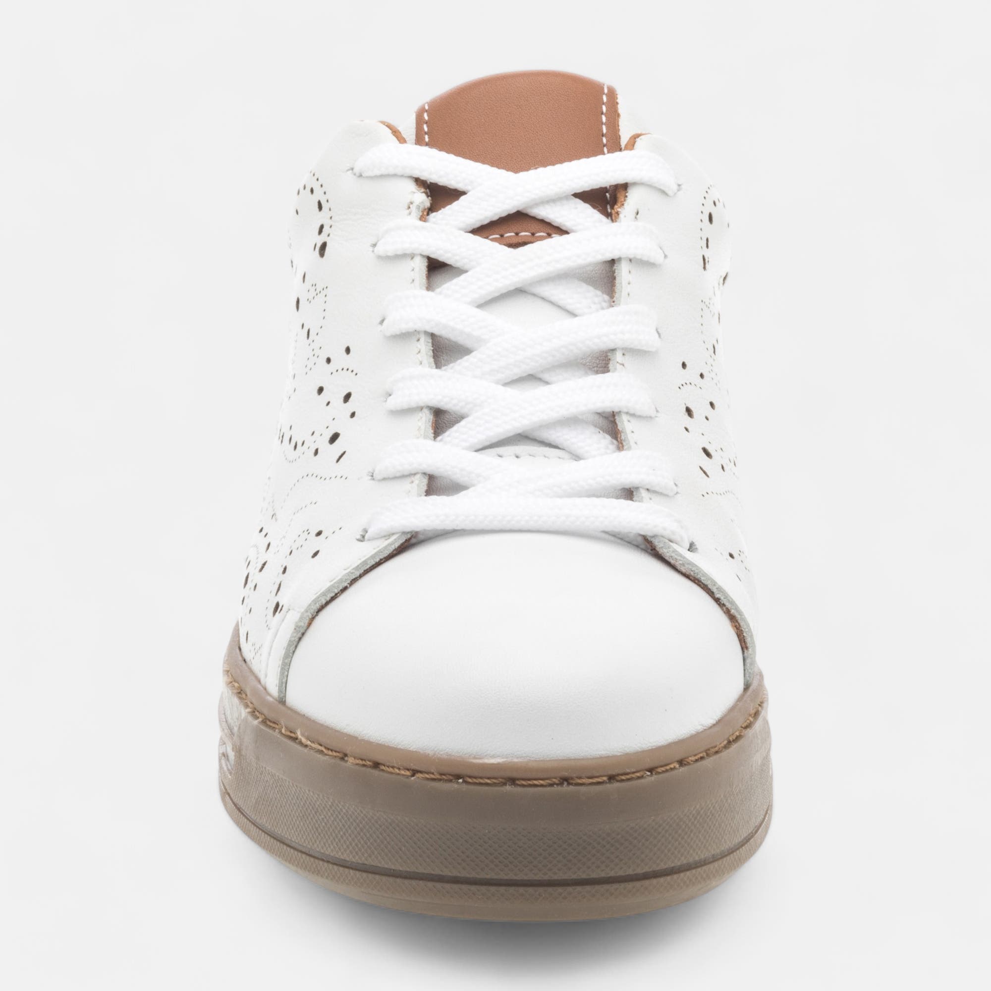 Baskets basses Femme en cuir blanc