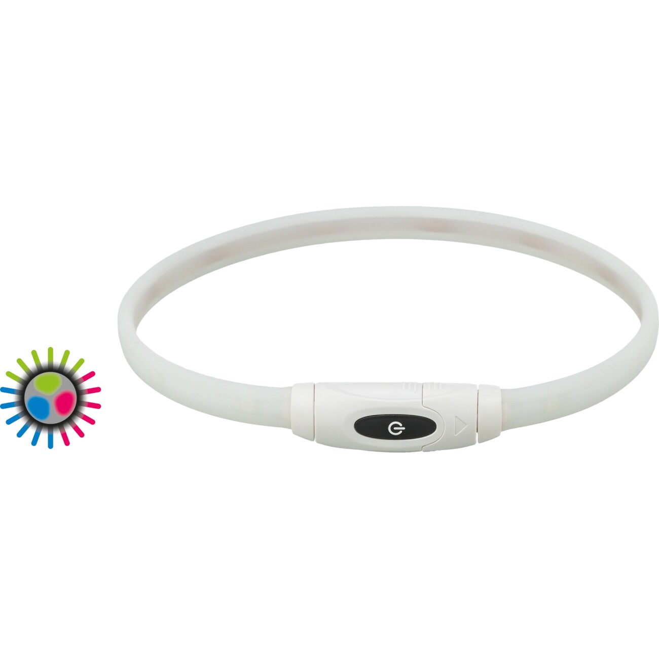 Trixie Flash Leuchtring USB, Silikon, XS–XL: 65 cm/16 mm, multicolor