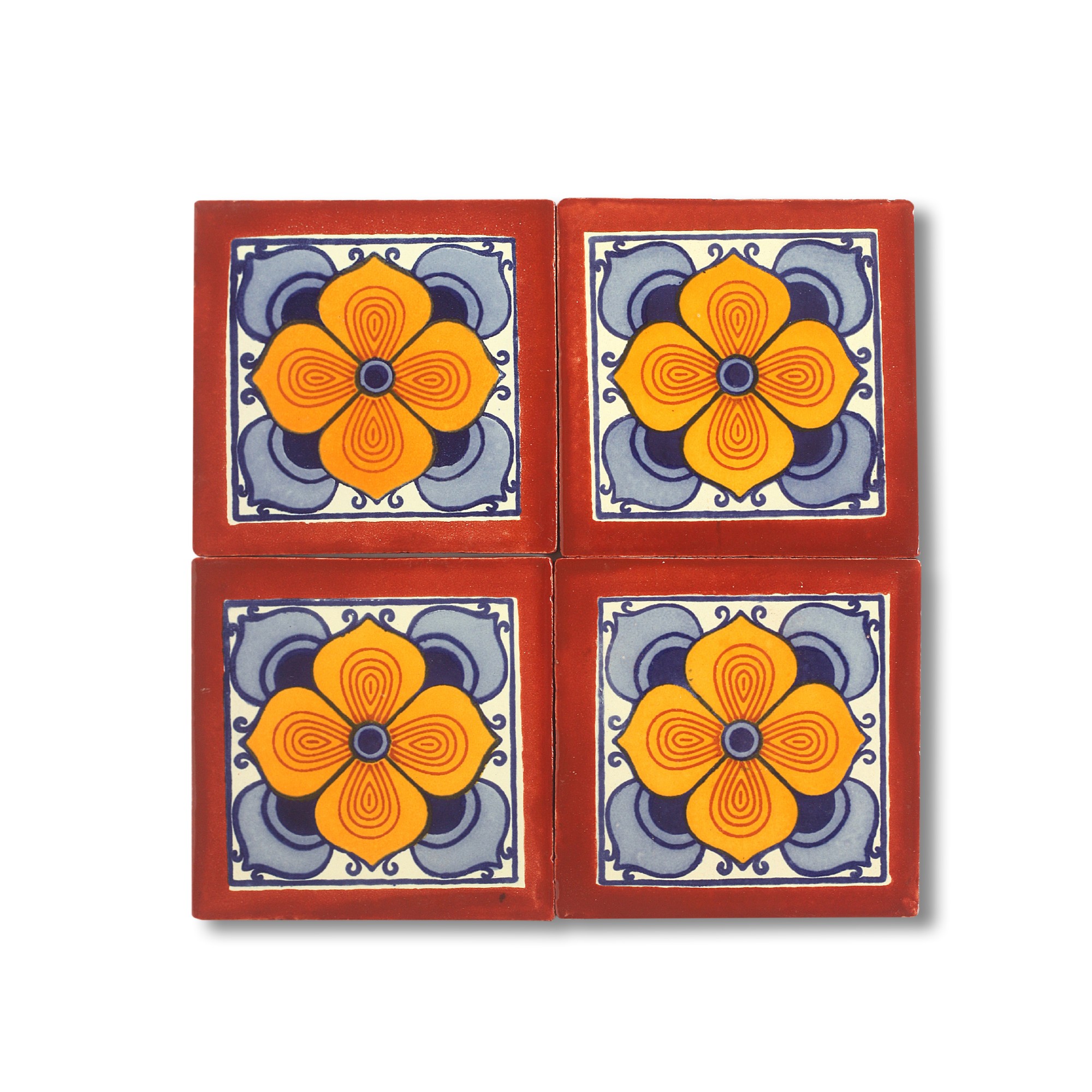 Kachel 'Morelia', multicolor, T 10 cm, B 10 cm, H 0,5 cm von fischer's lagerhaus