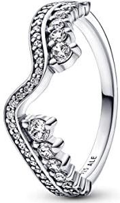 Pandora - Asymmetrische Golfring - Grijs - 925 Zilver - Golfdesign