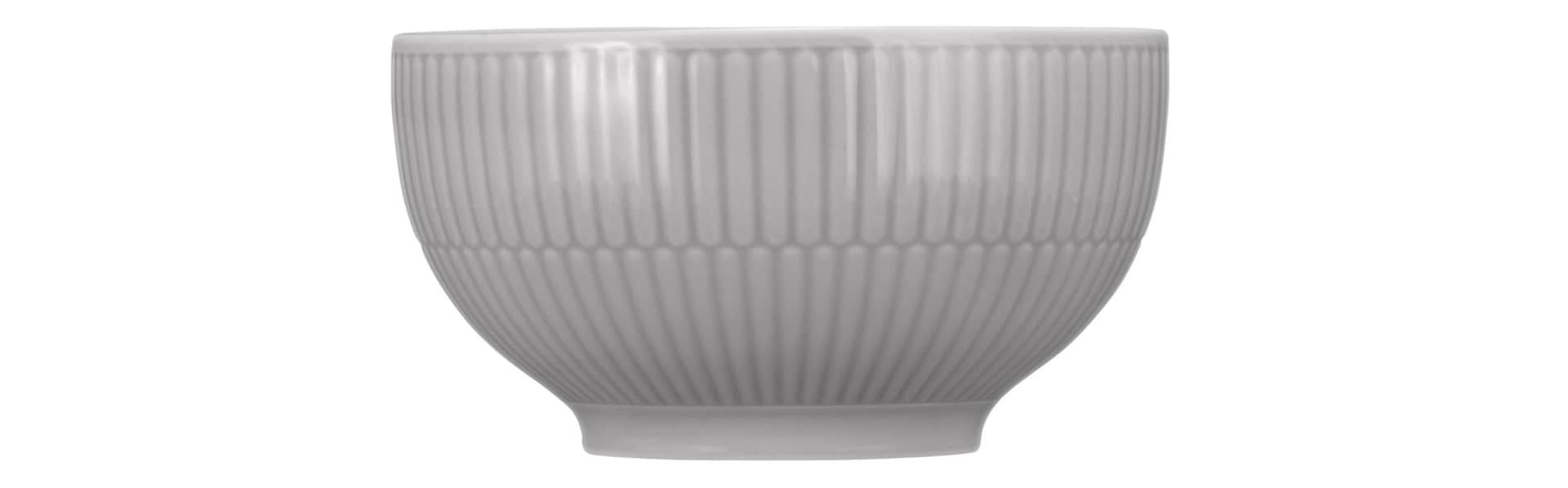 Seltmann Weiden Cafe au lait Schale AMINA 6er Set Porzellan silbergrau