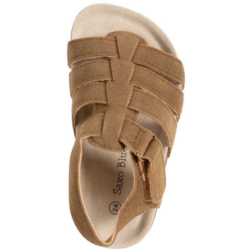 Sandales à brides marron effet daim pour bébé - Marron