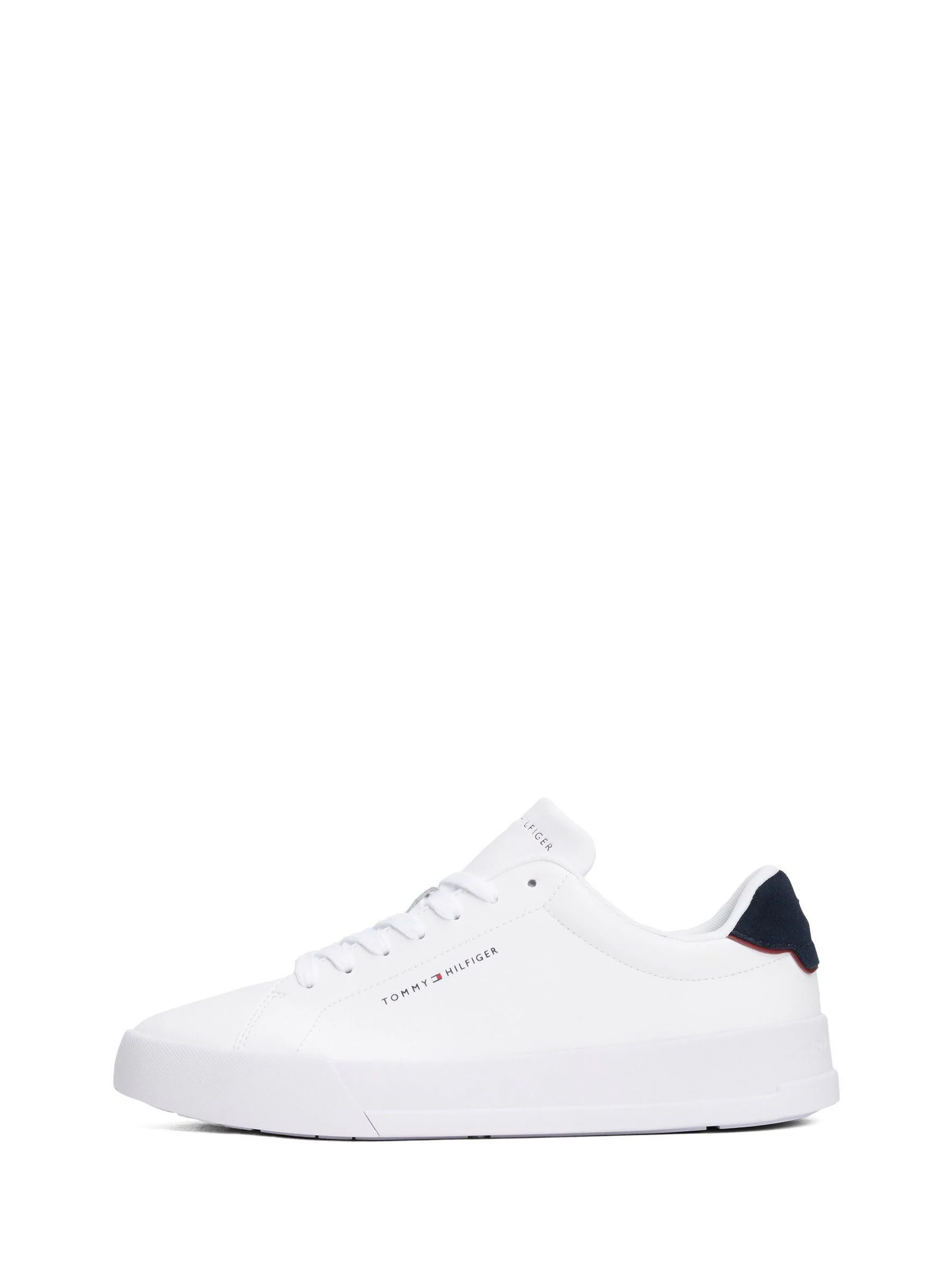 Wit - Tommy Hilfiger Court Essential Leather Trainers