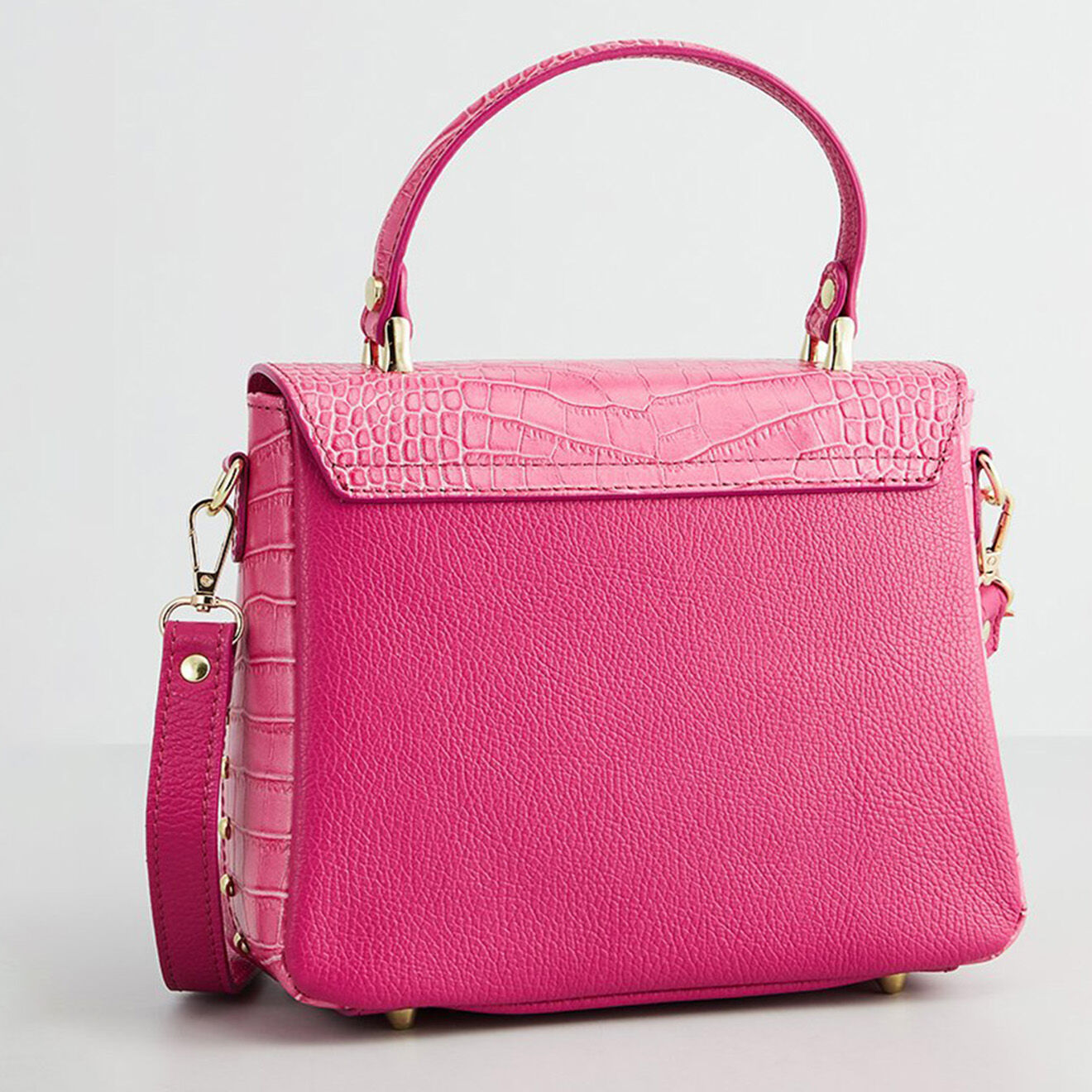 Christian Laurier Sac à main en Cuir Yasmin fushia - 22x19.5x10 cm