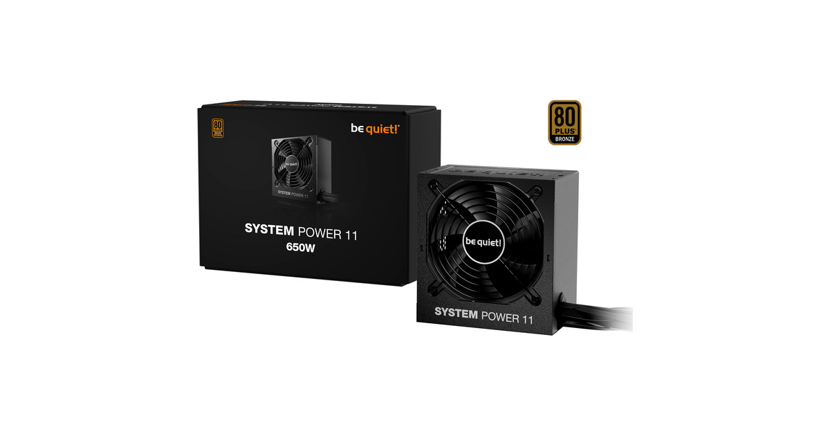 be quiet!System Power 11 650 watt voeding   (Zwart, 1x 12VHPWR, 2x PCIe)
