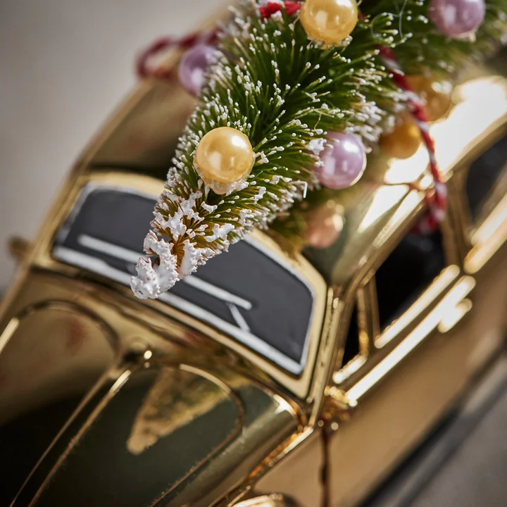 House Doctor - Xmas Cars Deko-Autos, 5,5 cm / gold