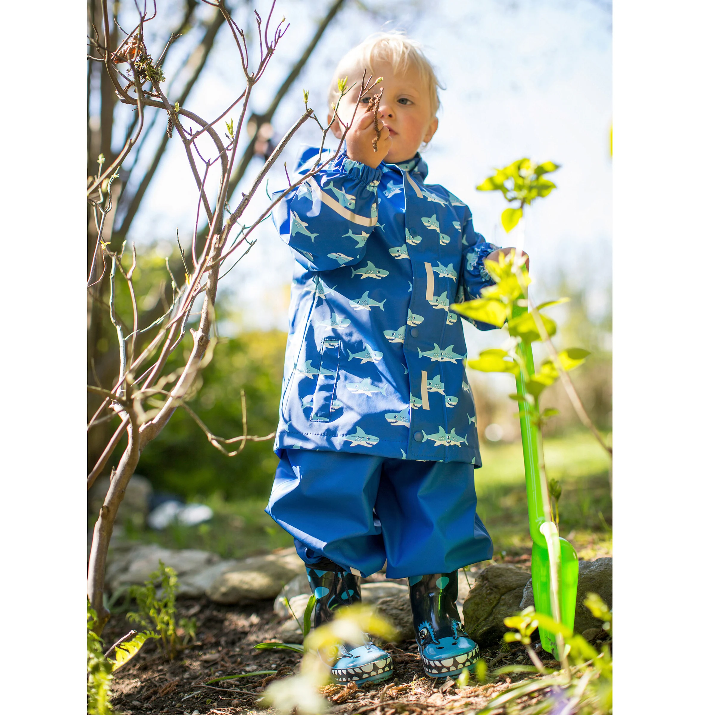 Playshoes Regenhose mit Träger blau