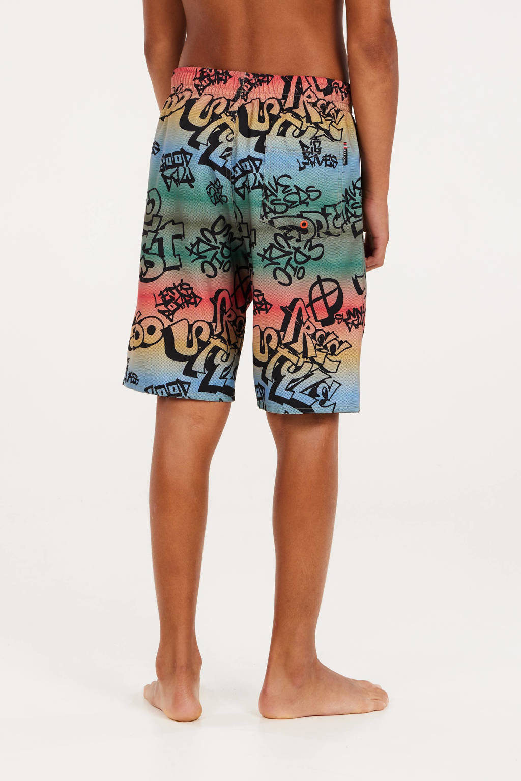 zwemshort PRTNIO JR groen/blauw/rood/geel