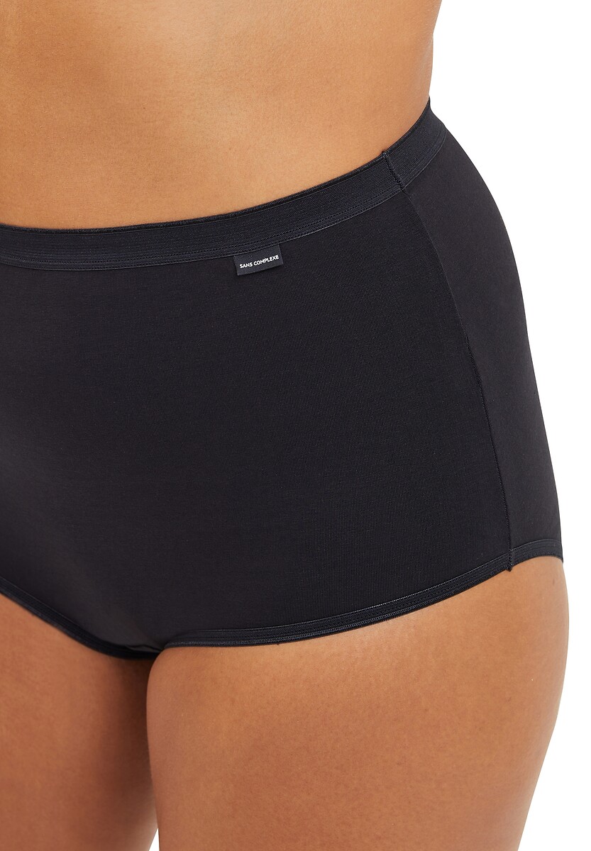 SANS COMPLEXE<br>Conjunto de 3 calcinhas de cintura alta Simplement em algodão orgânico