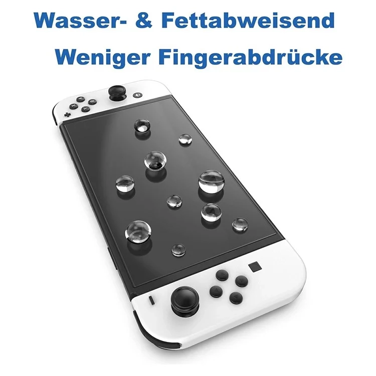 Panzer Glas Display / Displayschutzfolie mit montagerahmen für Nintendo Switch   Staubentferner-Werkzeug - Transparent