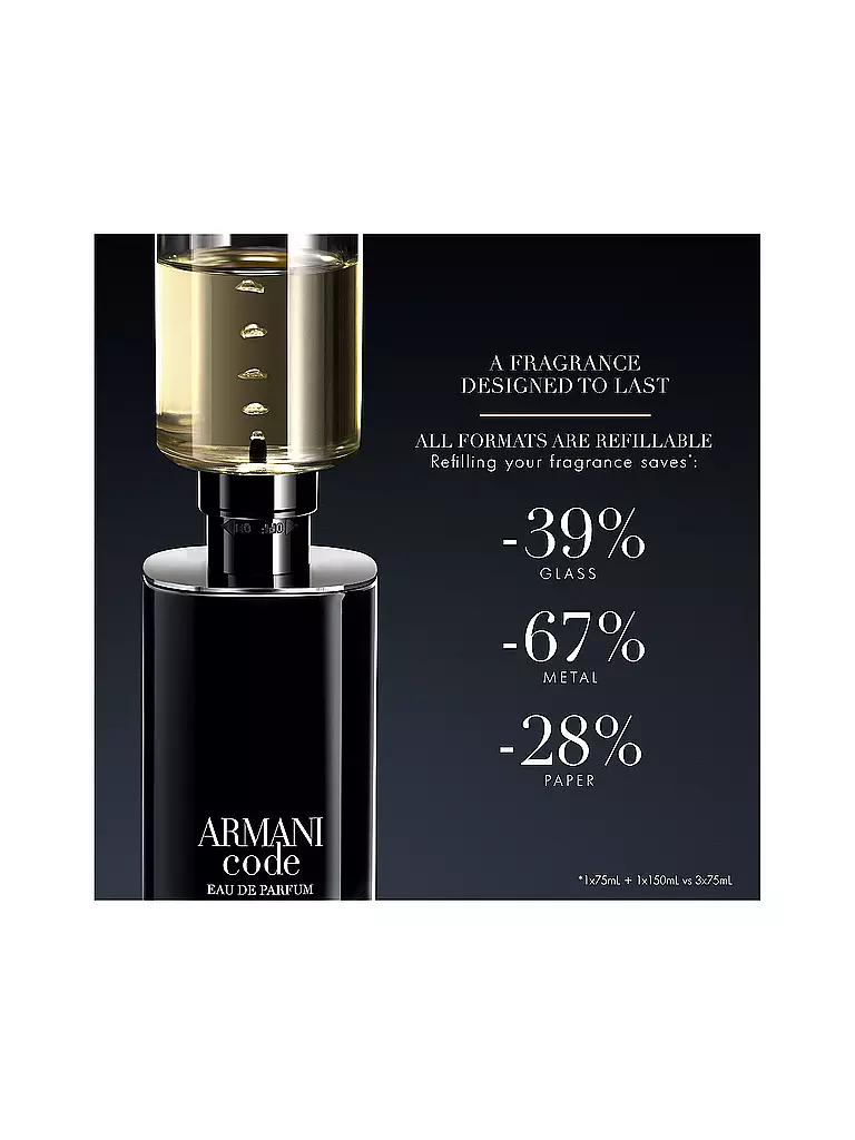 GIORGIO ARMANI Code Eau de Parfum 125ml Nachfüllbar keine Farbe