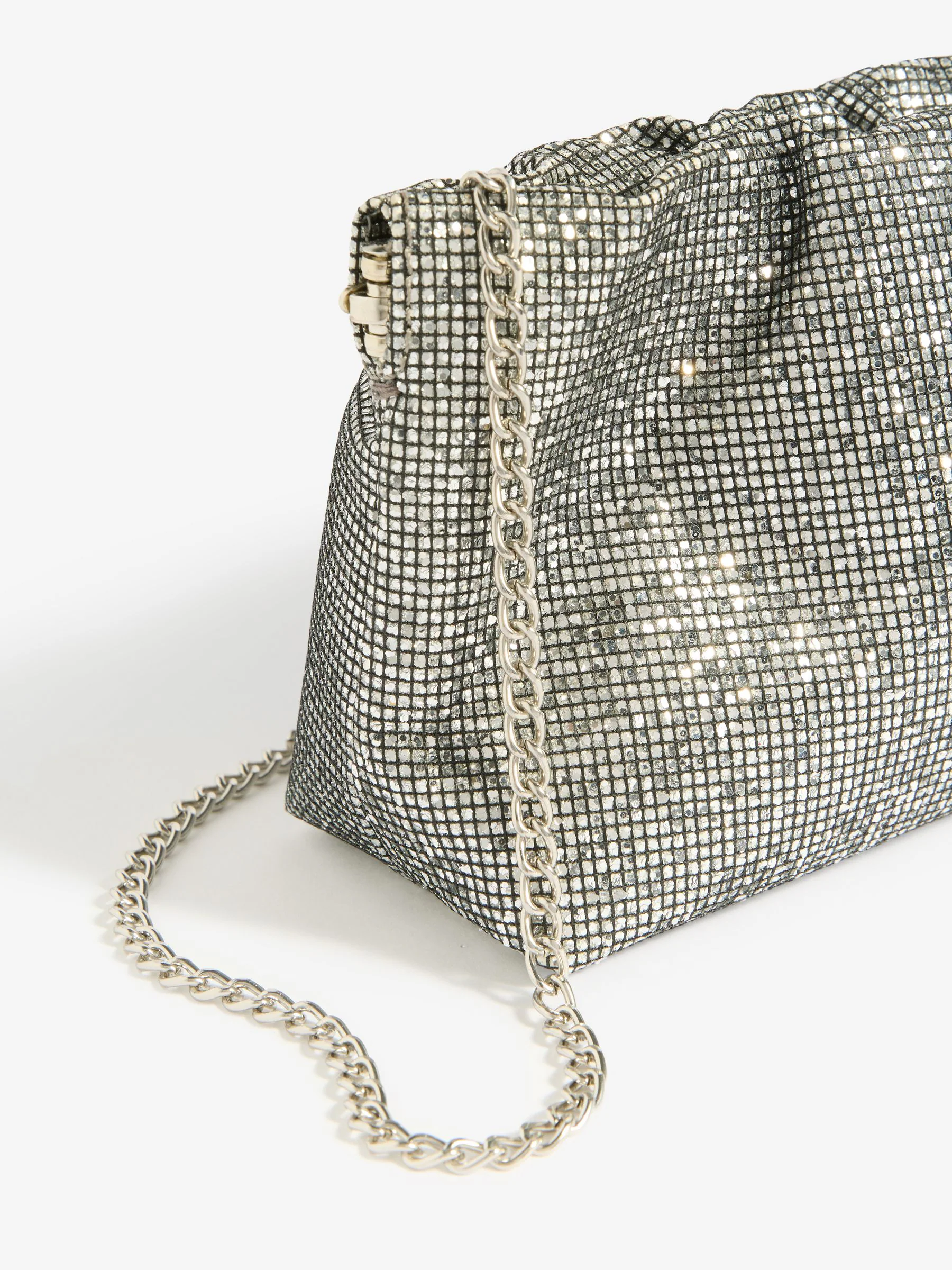 Groen met lovertjes - Friends Like These Mini Scrunch Clutch Bag