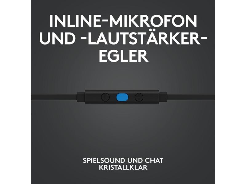 Logitech Headset G333 Gaming Schwarz Gaming-Ohrhörer für klare Kommunikation auf PC, Konsolen und Mobilgeräten